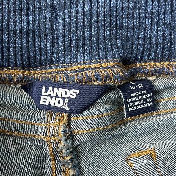 Lands End Straight Leg Boys Jeans Comfort Waist Drawstring Sz L (10-12) - Picture 7 of 8